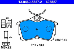 Bremsbelagsatz Scheibenbremse Hinterachse für HONDA ACCORD VI Hatchback VII