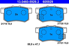 Bremsbelagsatz Scheibenbremse Hinterachse für FIAT HONDA MG ROVER SUZUKI SEDICI