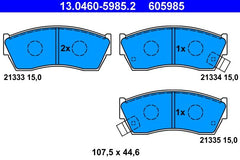 Bremsbelagsatz Scheibenbremse Vorderachse für SUBARU SUZUKI JUSTY II ALTO IV V