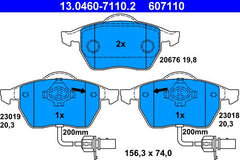 Bremsbelagsatz Scheibenbremse Vorderachse für AUDI SEAT SKODA VW A4 B5 Avant B6