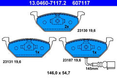 Bremsbelagsatz Scheibenbremse Vorderachse für AUDI SEAT SKODA VW A2 A3