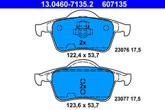 Bremsbelagsatz Scheibenbremse Hinterachse für VOLVO S60 I S80 V70 II XC70 Cross