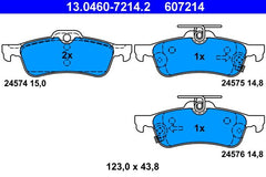 Bremsbelagsatz Scheibenbremse Hinterachse für DAIHATSU TOYOTA CHARADE VIII