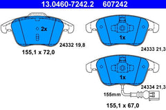 Bremsbelagsatz Scheibenbremse Vorderachse für AUDI SEAT VW Q3 ALHAMBRA SHARAN