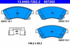 Bremsbelagsatz Scheibenbremse Vorderachse für OPEL CHEVROLET ASTRA J Caravan