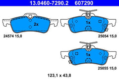 Bremsbelagsatz Scheibenbremse Hinterachse für HONDA CIVIC IX Stufenheck Tourer