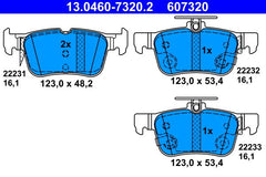 Bremsbelagsatz Scheibenbremse Hinterachse für FORD USA GALAXY III KUGA II