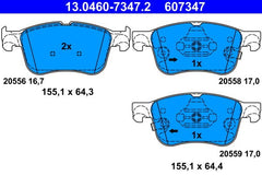 Bremsbelagsatz Scheibenbremse Vorderachse für FORD FOCUS IV Stufenheck Turnier