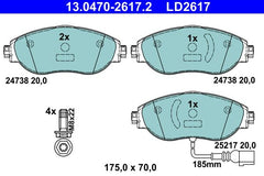 Bremsbelagsatz Scheibenbremse Vorderachse für AUDI SEAT SKODA VW CUPRA A3