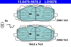 Bremsbelagsatz Scheibenbremse Vorderachse für AUDI VW A4 Allroad B9 Avant A5