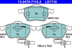 Bremsbelagsatz Scheibenbremse Vorderachse für AUDI SEAT SKODA VW A4 B5 Avant B6