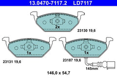 Bremsbelagsatz Scheibenbremse Vorderachse für AUDI SEAT SKODA VW A2 A3