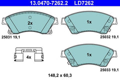 Bremsbelagsatz Scheibenbremse Vorderachse für OPEL CHEVROLET ASTRA J Caravan