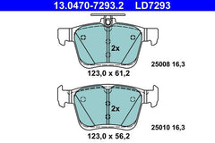 Bremsbelagsatz Scheibenbremse Hinterachse für AUDI SEAT SKODA VW CUPRA A3