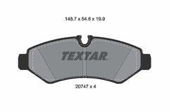 Bremsbelagsatz Scheibenbremse Hinterachse für MERCEDES-BENZ SPRINTER 3-t Tourer