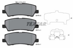 Bremsbelagsatz Scheibenbremse Hinterachse für FORD USA MUSTANG Coupe Convertible