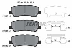 Bremsbelagsatz Scheibenbremse Hinterachse für FORD USA MUSTANG Coupe Convertible