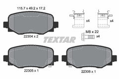 Bremsbelagsatz Scheibenbremse Hinterachse für ALFA ROMEO FIAT JEEP ABARTH