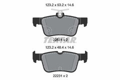 Bremsbelagsatz Scheibenbremse Hinterachse für FORD GALAXY III KUGA II MONDEO V