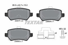 Bremsbelagsatz Scheibenbremse Hinterachse für OPEL CHEVROLET KIA ASTRA G