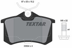 Bremsbelagsatz Scheibenbremse Hinterachse für AUDI PEUGEOT RENAULT SEAT SKODA