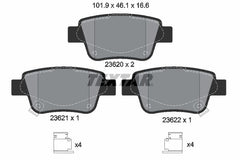 Bremsbelagsatz Scheibenbremse Hinterachse für TOYOTA AVENSIS Stufenheck Kombi