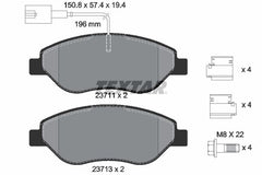 Bremsbelagsatz Scheibenbremse Vorderachse für ALFA ROMEO FIAT LANCIA MITO BRAVO