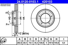 2x Bremsscheibe Vorderachse für PORSCHE 911 Targa 914 924 944