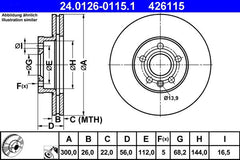 2x Bremsscheibe Vorderachse für FORD SEAT VW GALAXY I MK VAN ALHAMBRA
