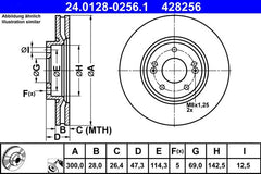 2x Bremsscheibe Vorderachse für HYUNDAI KIA i40 I CW ix35 SONATA V TUCSON Van