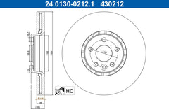 2x Bremsscheibe Vorderachse für VOLVO XC60 I SUV VAN