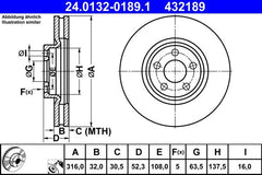2x Bremsscheibe Vorderachse für FORD USA GALAXY III S-MAX MK VAN EDGE