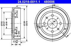 2x Bremstrommel Hinterachse für FIAT FORD LANCIA 500 C BRAVA BRAVO I PANDA /