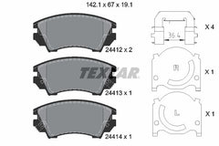 Bremsbelagsatz Scheibenbremse Vorderachse für MG OPEL SAAB VAUXHALL CHEVROLET