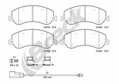 Bremsbelagsatz Scheibenbremse Vorderachse für FORD VW TRANSIT Kasten