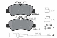Bremsbelagsatz Scheibenbremse Hinterachse für FORD TRANSIT V363 Kasten
