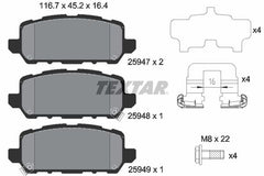 Bremsbelagsatz Scheibenbremse Hinterachse für HONDA HR-V