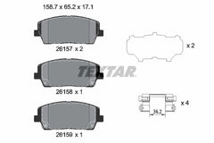 Bremsbelagsatz Scheibenbremse Vorderachse für HYUNDAI KIA SANTA FE IV Kasten/SUV