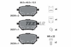 Bremsbelagsatz Scheibenbremse Hinterachse für TOYOTA C-HR COROLLA Stufenheck