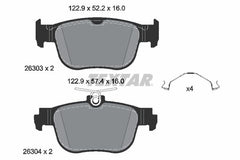 Bremsbelagsatz Scheibenbremse Hinterachse für AUDI FORD SEAT SKODA VW CUPRA A3