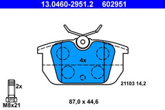 Bremsbelagsatz Scheibenbremse Hinterachse für ALFA ROMEO FIAT LANCIA 145 146