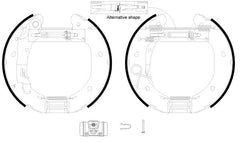 Bremsbackensatz Hinterachse für FIAT DUCATO Kasten Pritsche/Fahrgestell Bus