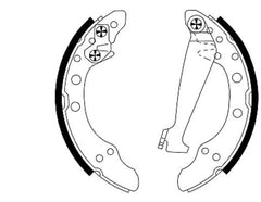 Bremsbackensatz Hinterachse für AUDI SEAT SKODA VW 80 B3 Stufenheck 90 A2 AROSA