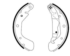 Bremsbackensatz Hinterachse für OPEL CHEVROLET ASTRA F Stufenheck CC CORSA A TR