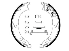 Bremsbackensatz Feststellbremse Hinterachse für CITROËN FIAT PEUGEOT JUMPER I