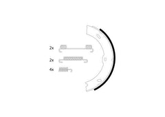 Bremsbackensatz Feststellbremse Hinterachse für MERCEDES-BENZ VW SPRINTER 3-t