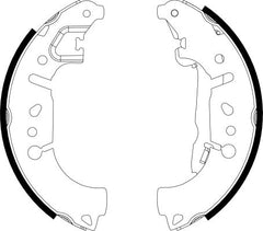 Bremsbackensatz Hinterachse für FIAT 500L TIPO Stufenheck Schrägheck Kombi
