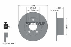 2x Bremsscheibe Hinterachse für AUDI SKODA VW 100 C4 Avant Stufenheck A6 C5