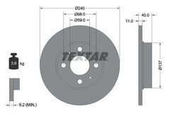 2x Bremsscheibe Vorderachse Hinterachse für ALFA ROMEO FIAT FORD LANCIA ZASTAVA