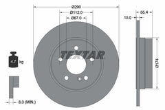 2x Bremsscheibe Hinterachse für MERCEDES-BENZ C-KLASSE T-Model Sportcoupe